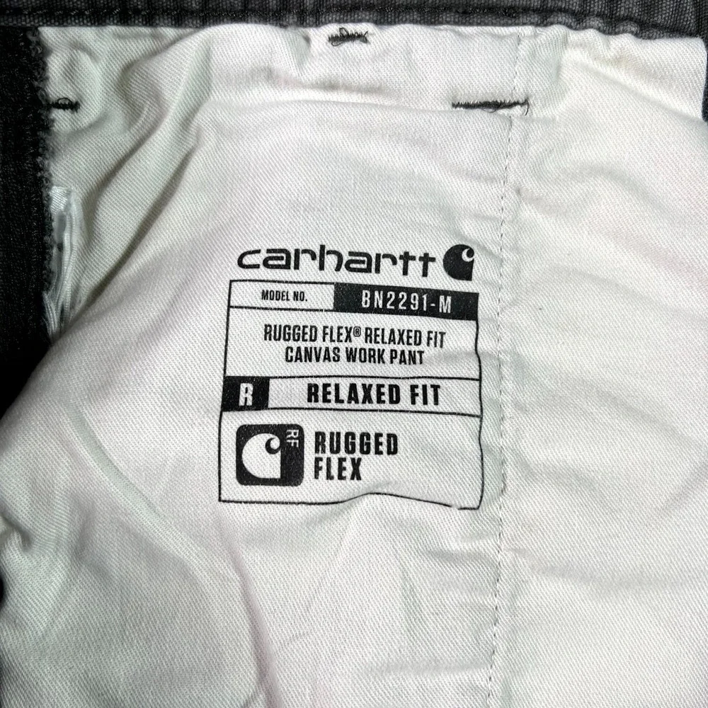 Carhartt Carpenter Pants Men's 40x30 Gray Relaxed Fit Straight Outdoor Workwear